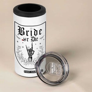 Bachelorette Party Decorations 4 in 1 Can Cooler Tumbler Bride or Die for Bridal Shower Funny Skeleton Hand TB10 Print Your Wear