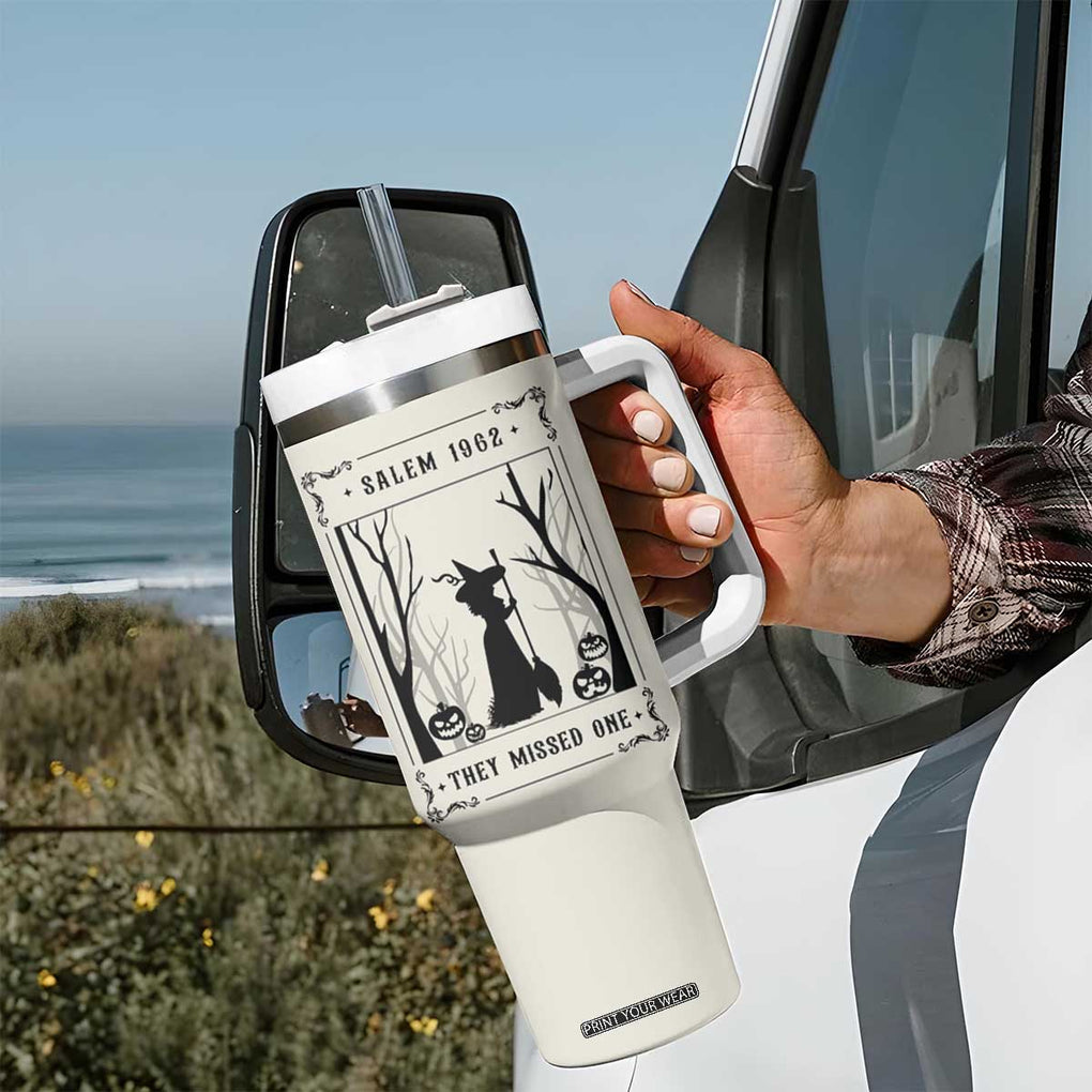 Witch Halloween Tumbler With Handle Women Girls Trip Salem 1692 They Missed One TB10 Print Your Wear