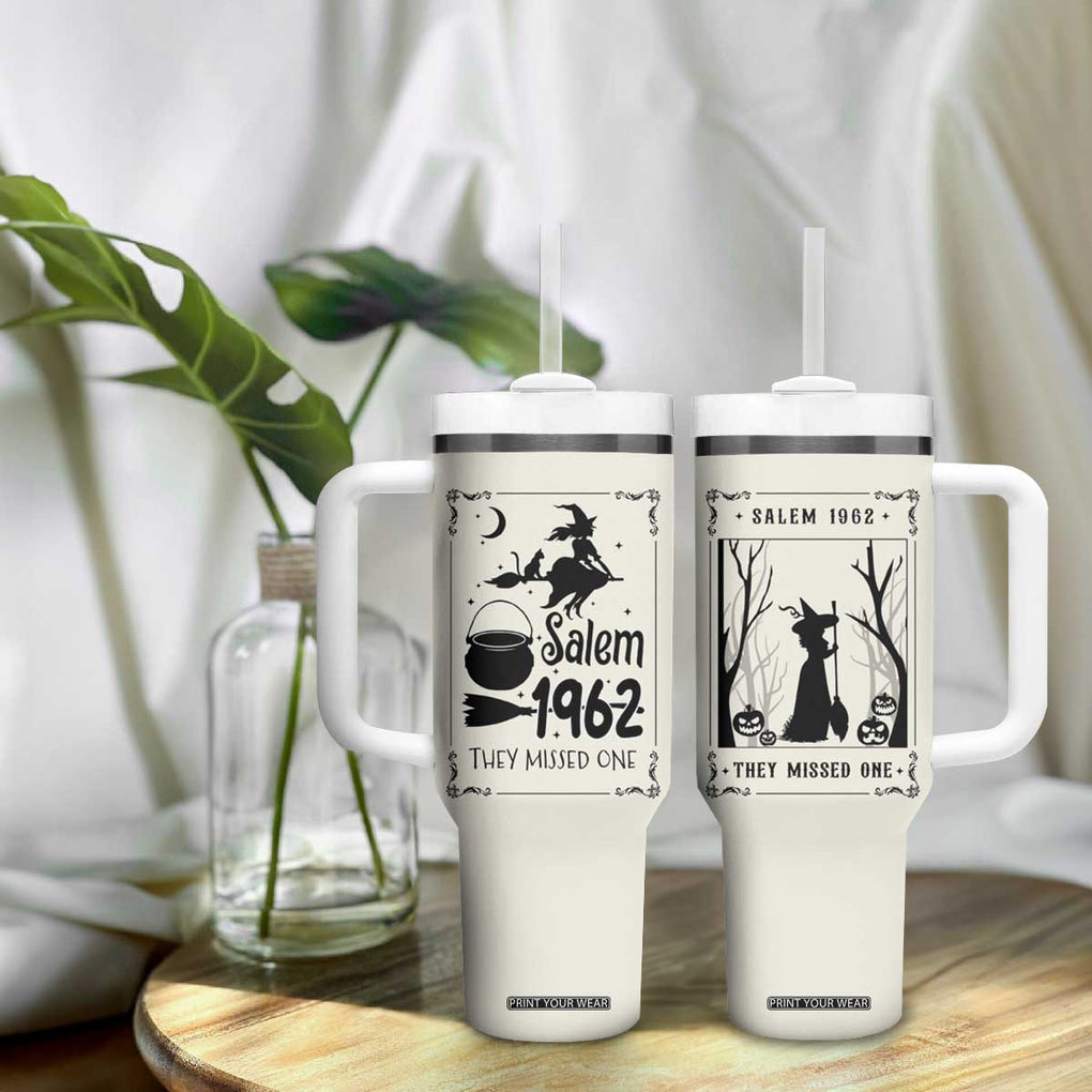 Witch Halloween Tumbler With Handle Women Girls Trip Salem 1692 They Missed One TB10 Print Your Wear