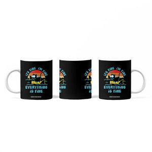 Funny Cat Coffee Mug It's Fine I'm Fine Everything Is Fine Meme Office Gag Gifts TB10 Print Your Wear