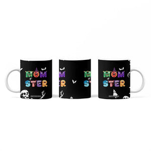 Funny Gifts For Mom Coffee Mug Halloween Mom Gift Spooky Mama Mom-Ster TB10 Print Your Wear