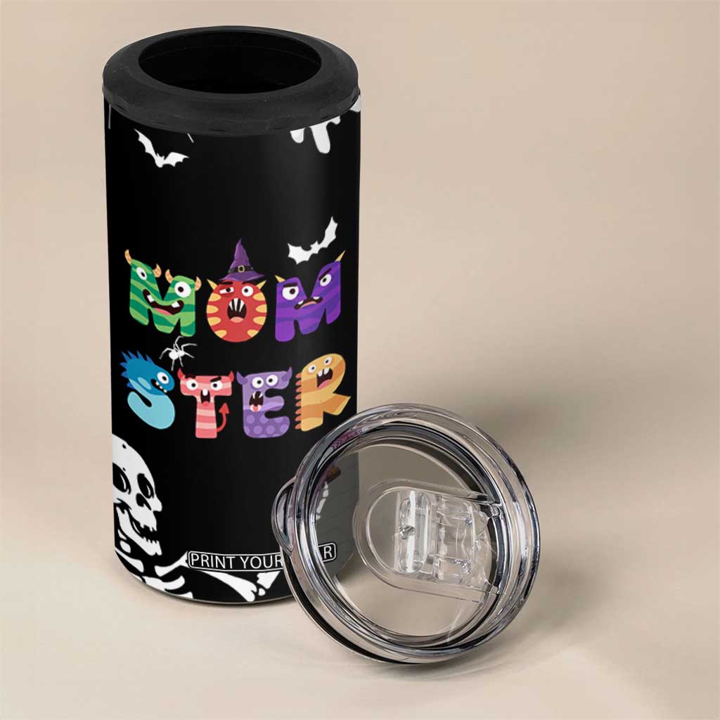 Funny Gifts For Mom 4 in 1 Can Cooler Tumbler Halloween Mom Gift Spooky Mama Mom-Ster TB10 Print Your Wear