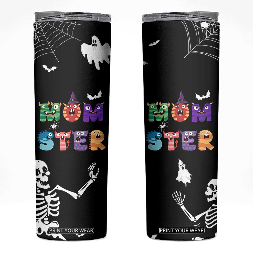 Funny Gifts For Mom Skinny Tumbler Halloween Mom Gift Spooky Mama Mom-Ster TB10 Black Print Your Wear