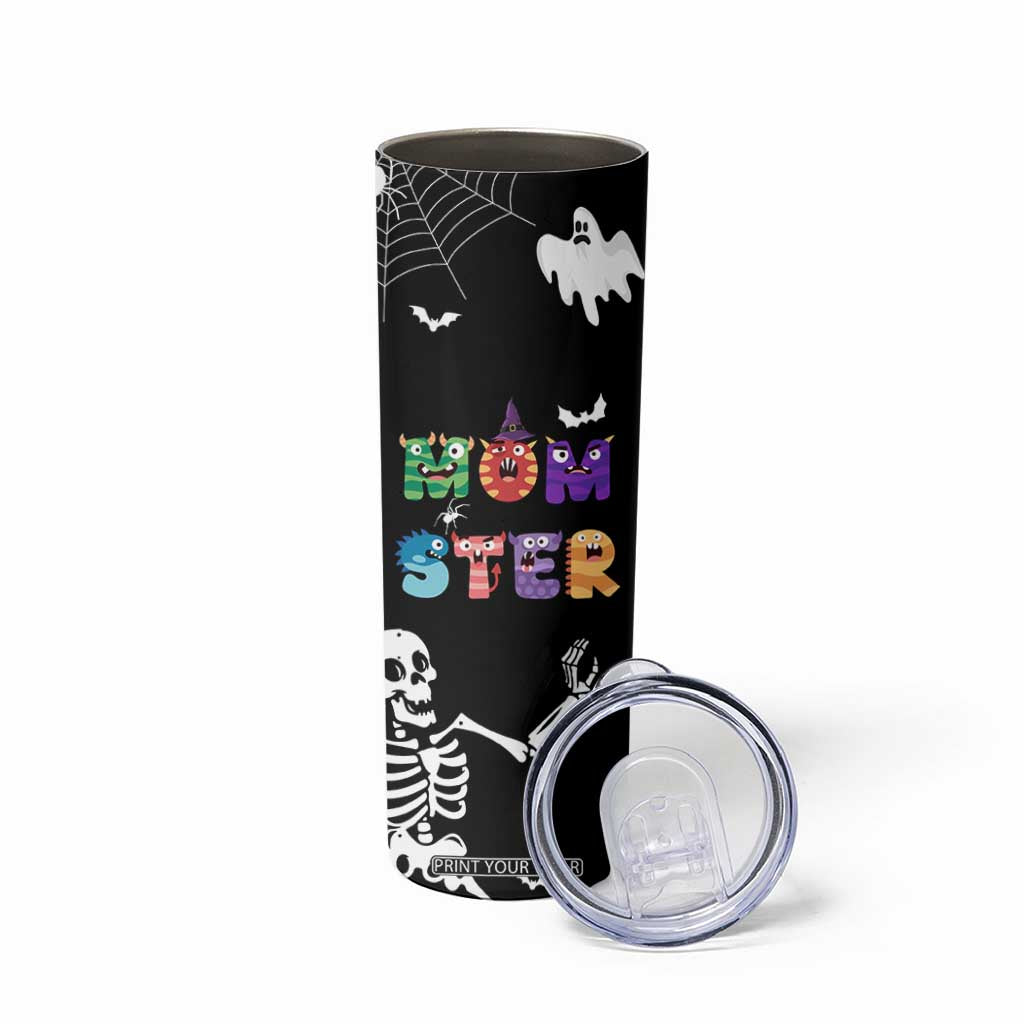 Funny Gifts For Mom Skinny Tumbler Halloween Mom Gift Spooky Mama Mom-Ster TB10 Print Your Wear