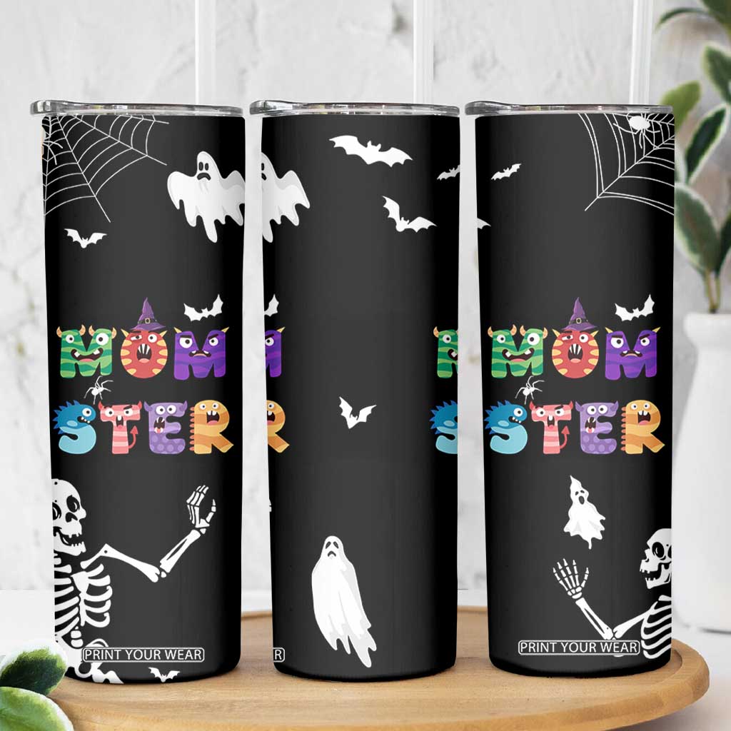 Funny Gifts For Mom Skinny Tumbler Halloween Mom Gift Spooky Mama Mom-Ster TB10 Print Your Wear