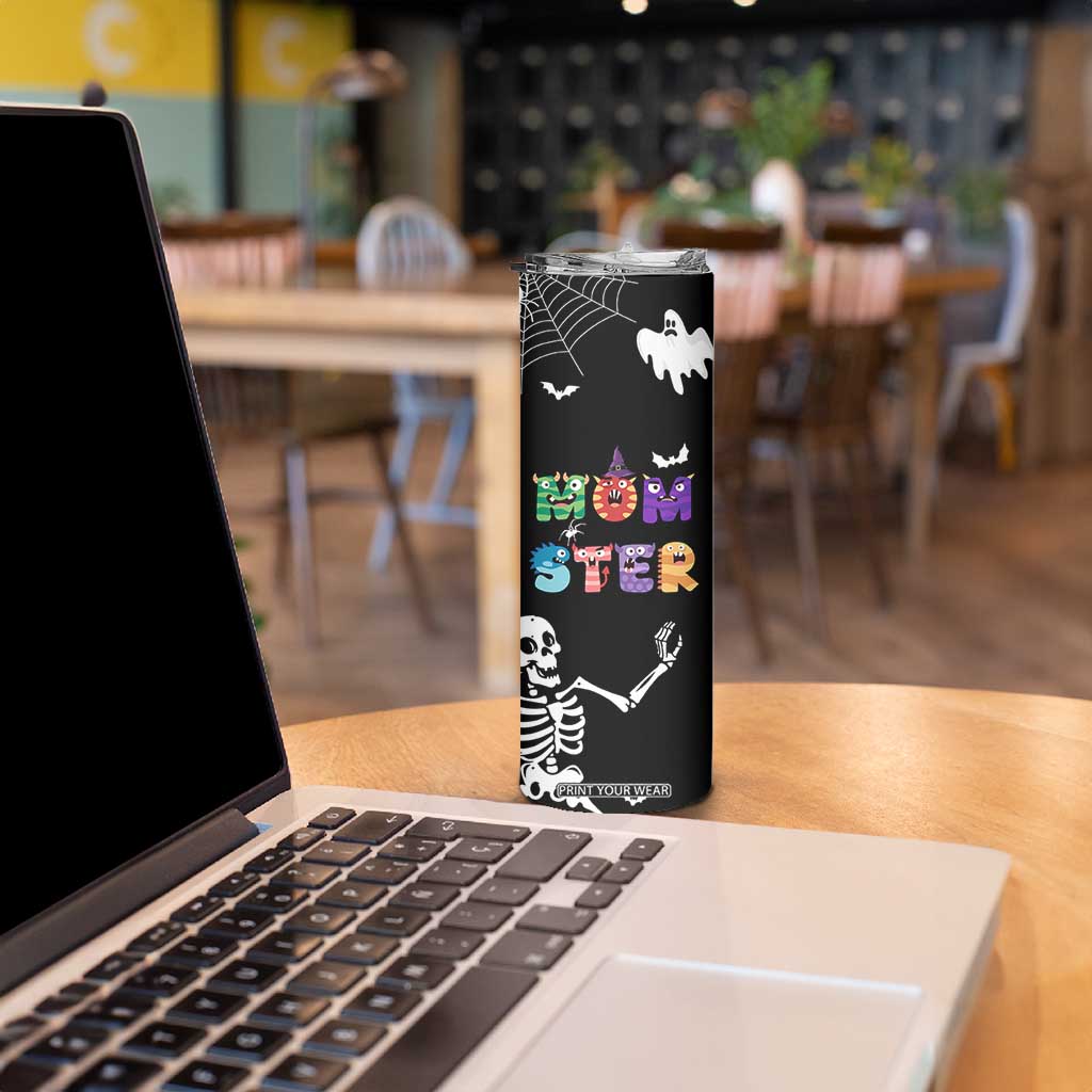 Funny Gifts For Mom Skinny Tumbler Halloween Mom Gift Spooky Mama Mom-Ster TB10 Print Your Wear