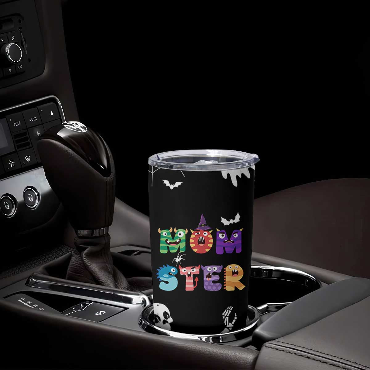 Funny Gifts For Mom Tumbler Cup Halloween Mom Gift Spooky Mama Mom-Ster TB10 Print Your Wear