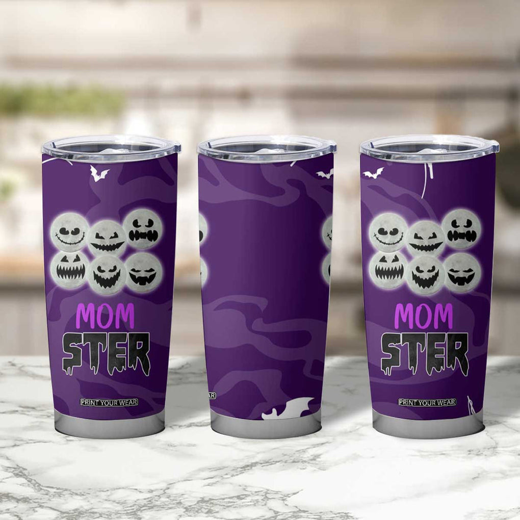 Halloween Mom Tumbler Cup Momster Spooky Season Funny Mama Gift for Mom Ster TB10 Print Your Wear