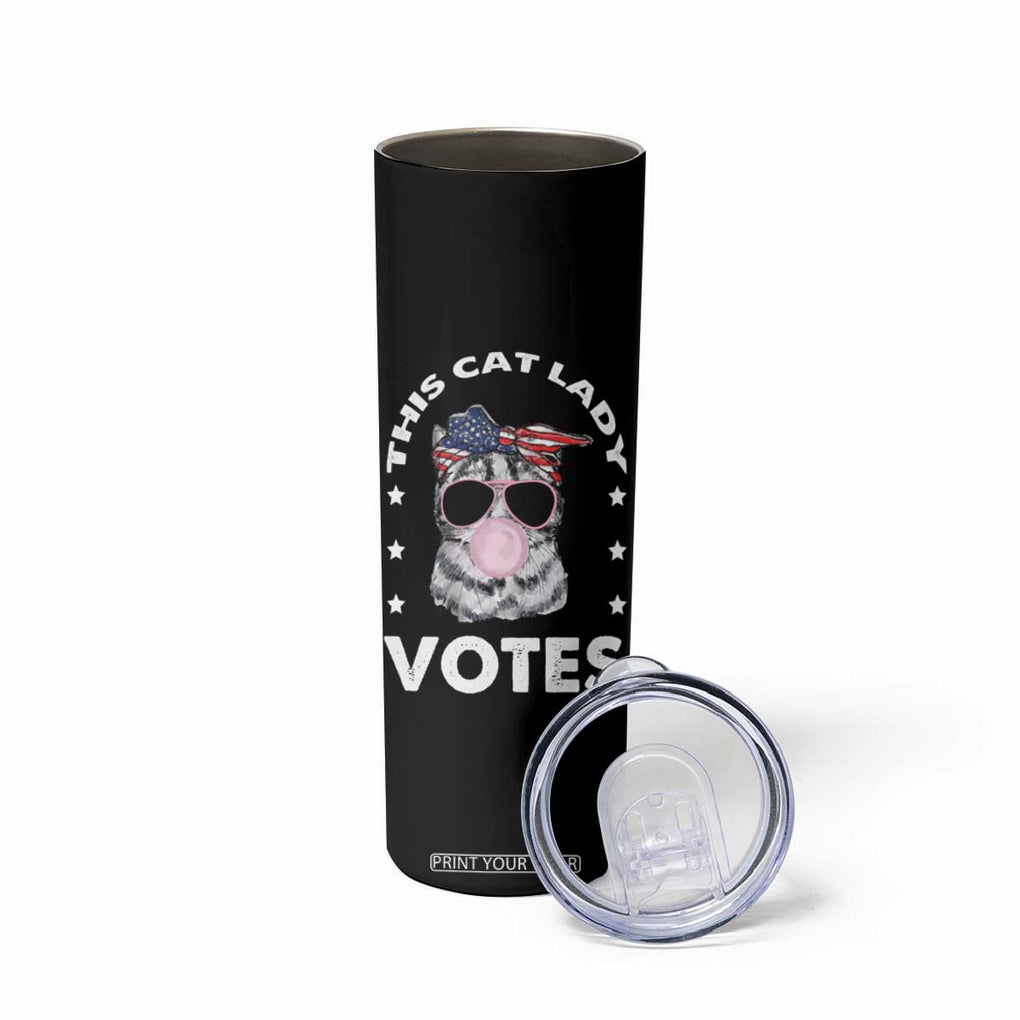 Harris 2024 Skinny Tumbler This Cat Lady Vote Kamala Madam President TB10 Print Your Wear