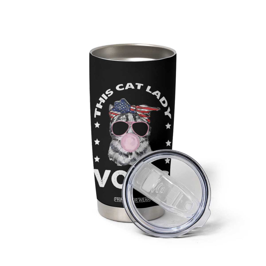 Harris 2024 Tumbler Cup This Cat Lady Vote Kamala Madam President TB10 Print Your Wear