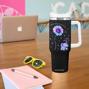 Suicide Prevention Awareness Tumbler With Handle Teal Purple Elephant Your Story Is Not Over Sunflower Therapist Psychologist TB10 Print Your Wear