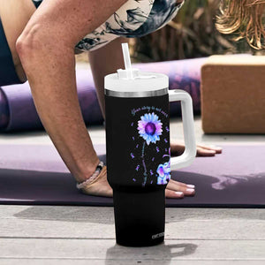 Suicide Prevention Awareness Tumbler With Handle Teal Purple Elephant Your Story Is Not Over Sunflower Therapist Psychologist TB10 Print Your Wear