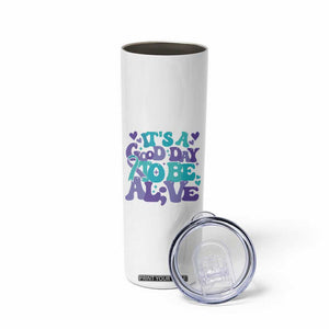 Suicide Prevention Awareness Skinny Tumbler Teal Purple Ribbon Inspirational Motivational Gifts Little Reminders Therapist Psychologist TB10 Print Your Wear
