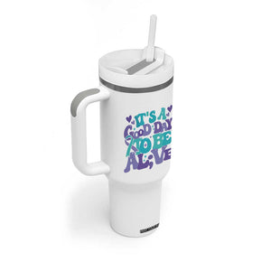 Suicide Prevention Awareness Tumbler With Handle Teal Purple Ribbon Inspirational Motivational Gifts Little Reminders Therapist Psychologist TB10 Print Your Wear
