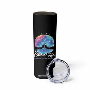 Suicide Prevention Awareness Skinny Tumbler Teal Purple Choose Life Support You Matter Therapist Psychologist TB10 Print Your Wear