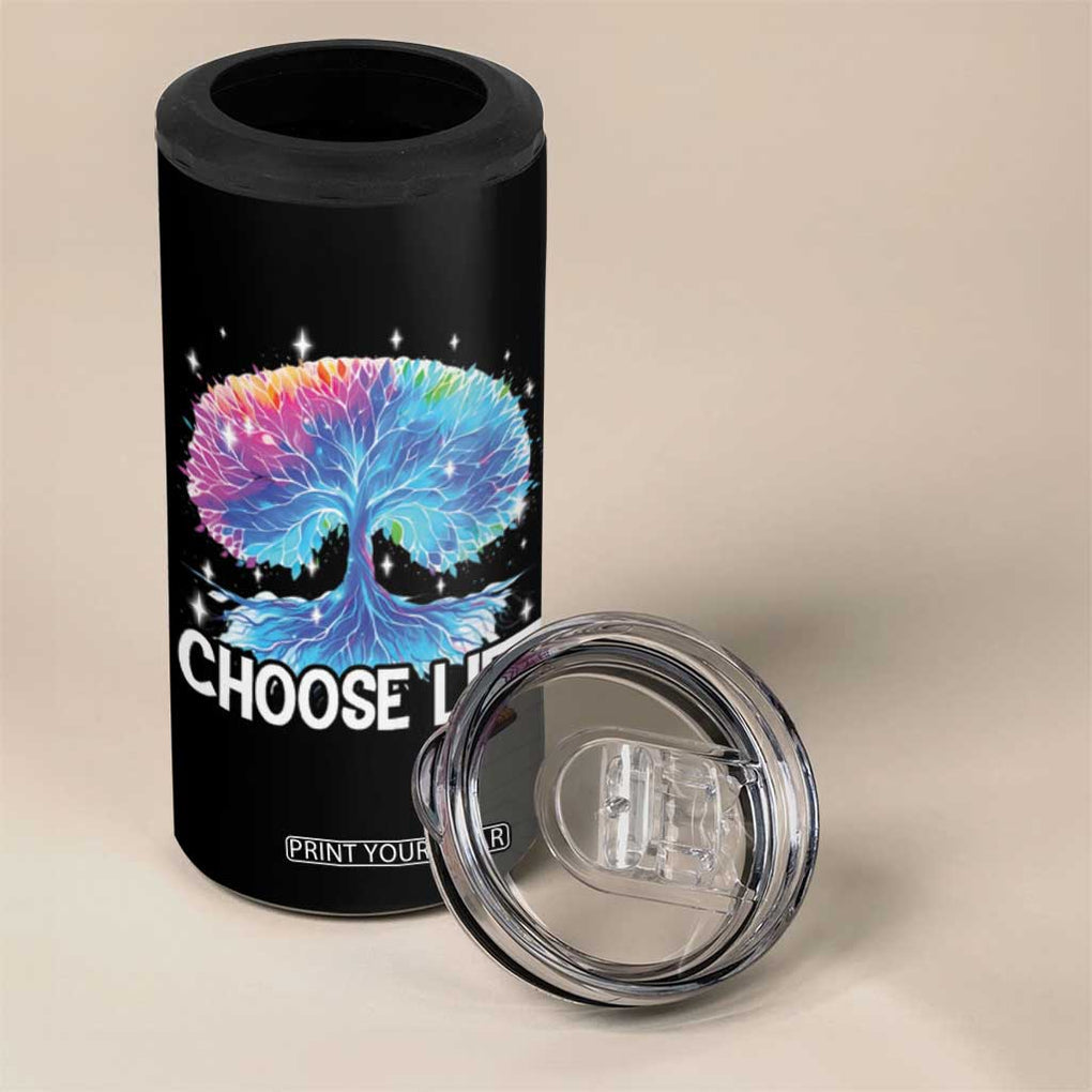 Suicide Prevention Awareness 4 in 1 Can Cooler Tumbler Teal Purple Semicolon Choose Life Support You Matter Therapist Psychologist TB10 Print Your Wear