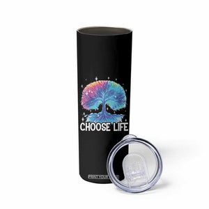 Suicide Prevention Awareness Skinny Tumbler Teal Purple Semicolon Choose Life Support You Matter Therapist Psychologist TB10 Print Your Wear
