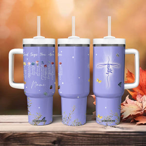 Personalized Christian Birthday Gifts for Women Tumbler With Handle Custom Name God Says You Are Bible Verse TB10 Print Your Wear