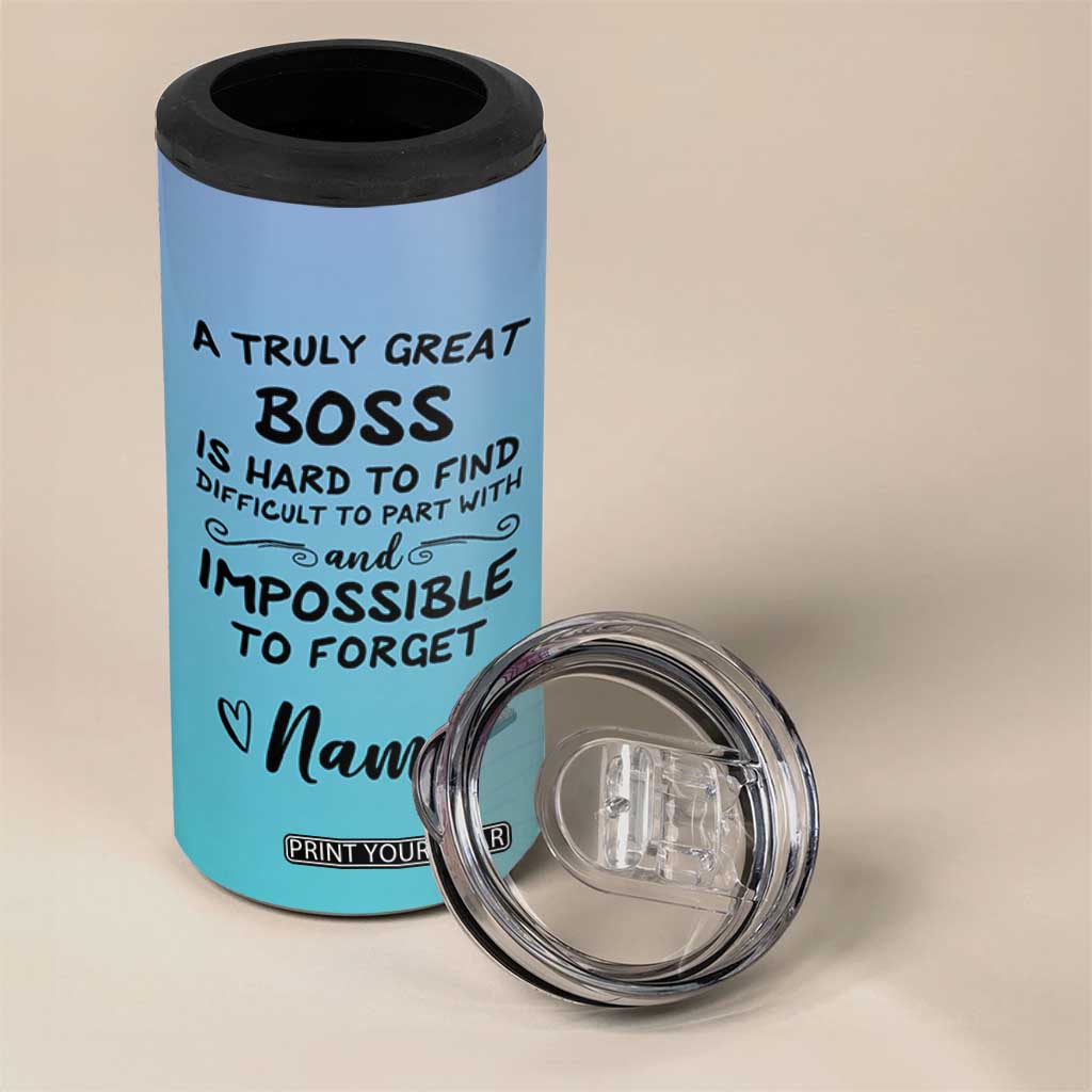 Personalized Boss Lady 4 in 1 Can Cooler Tumbler Custom Name Gifts for Office Bosses Coworkers Leaders Managers TB10 Print Your Wear