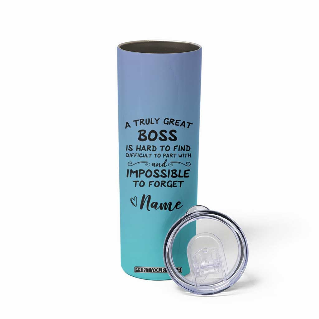 Personalized Boss Lady Skinny Tumbler Custom Name Gifts for Office Bosses Coworkers Leaders Managers TB10 Print Your Wear