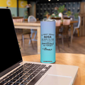 Personalized Boss Lady Skinny Tumbler Custom Name Gifts for Office Bosses Coworkers Leaders Managers TB10 Print Your Wear