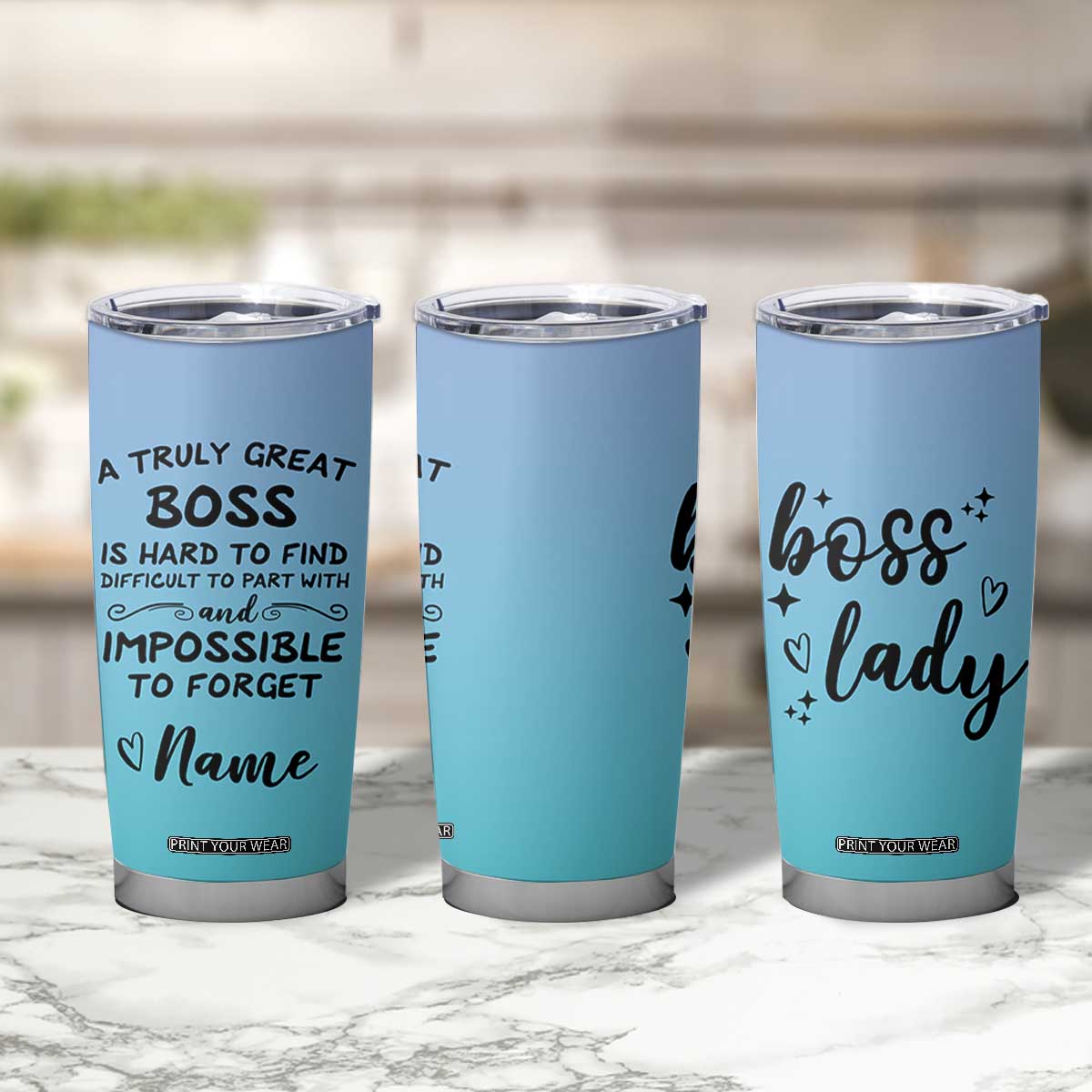 Personalized Boss Lady Tumbler Cup Custom Name Gifts for Office Bosses Coworkers Leaders Managers TB10 Print Your Wear