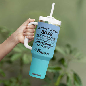 Personalized Boss Lady Tumbler With Handle Custom Name Gifts for Office Bosses Coworkers Leaders Managers TB10 Print Your Wear