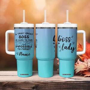 Personalized Boss Lady Tumbler With Handle Custom Name Gifts for Office Bosses Coworkers Leaders Managers TB10 Print Your Wear