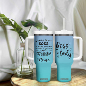 Personalized Boss Lady Tumbler With Handle Custom Name Gifts for Office Bosses Coworkers Leaders Managers TB10 Print Your Wear