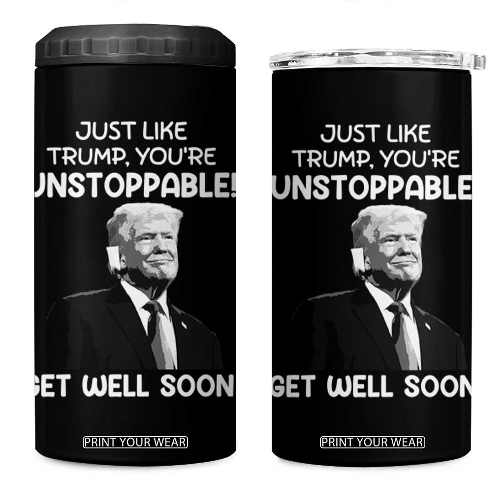 Get Well Soon Gifts 4 in 1 Can Cooler Tumbler Humor Sick Care Trump TB10 One Size: 16 oz Black Print Your Wear