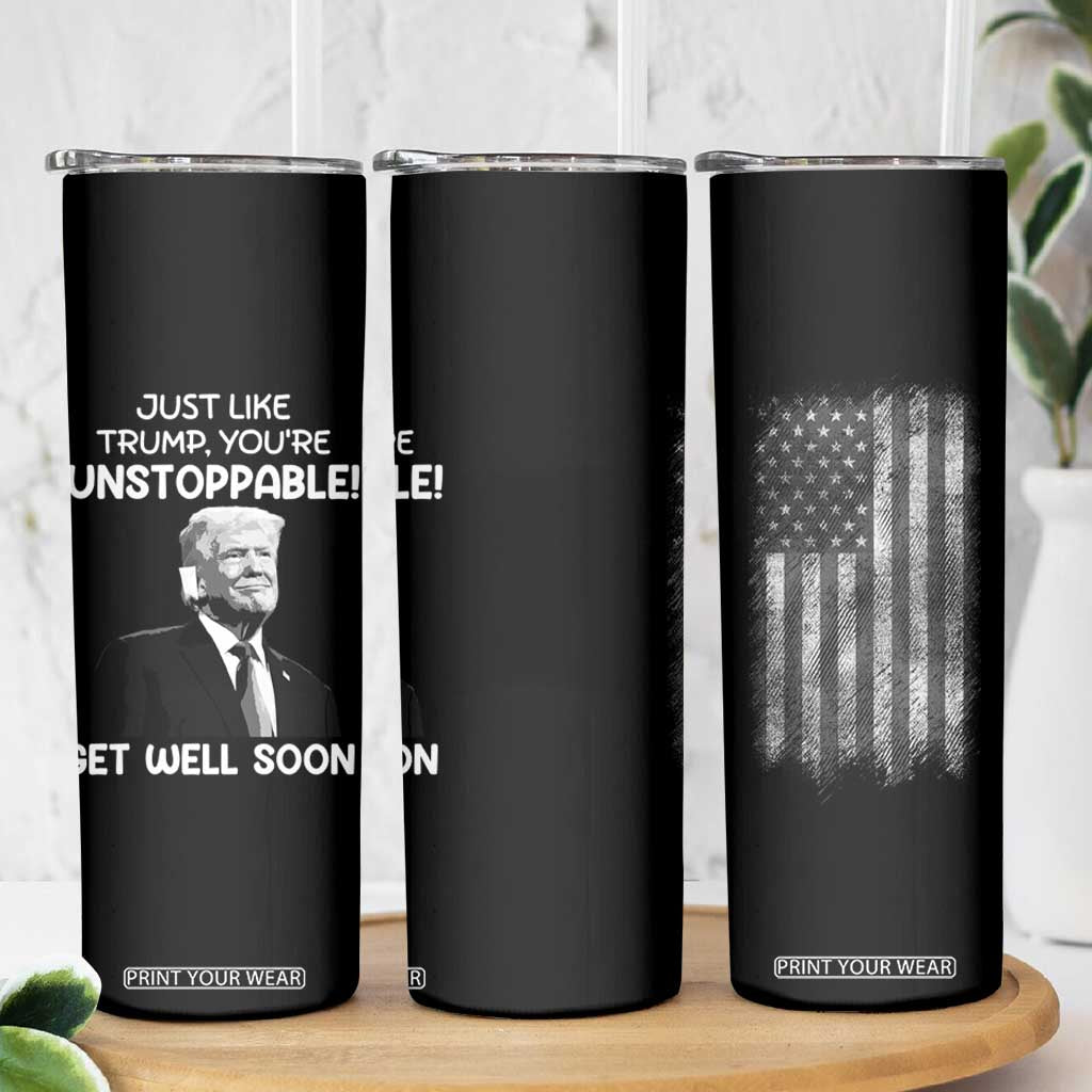 Get Well Soon Gifts Skinny Tumbler Humor Sick Care Trump USA Flag TB10 Print Your Wear
