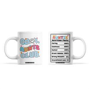 Aunt Gifts Coffee Mug Auntie Birthday Cool Aunts Club TB10 White Print Your Wear