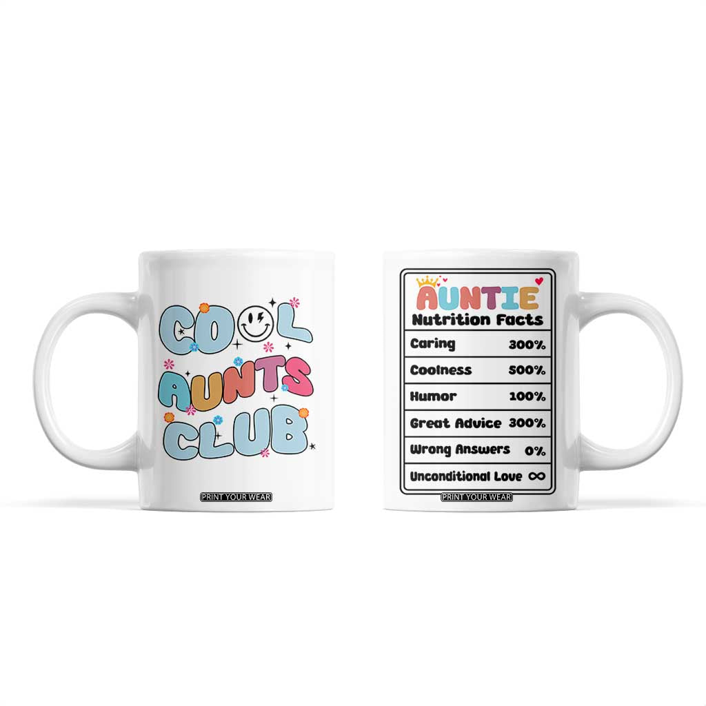 Aunt Gifts Coffee Mug Auntie Birthday Cool Aunts Club TB10 White Print Your Wear