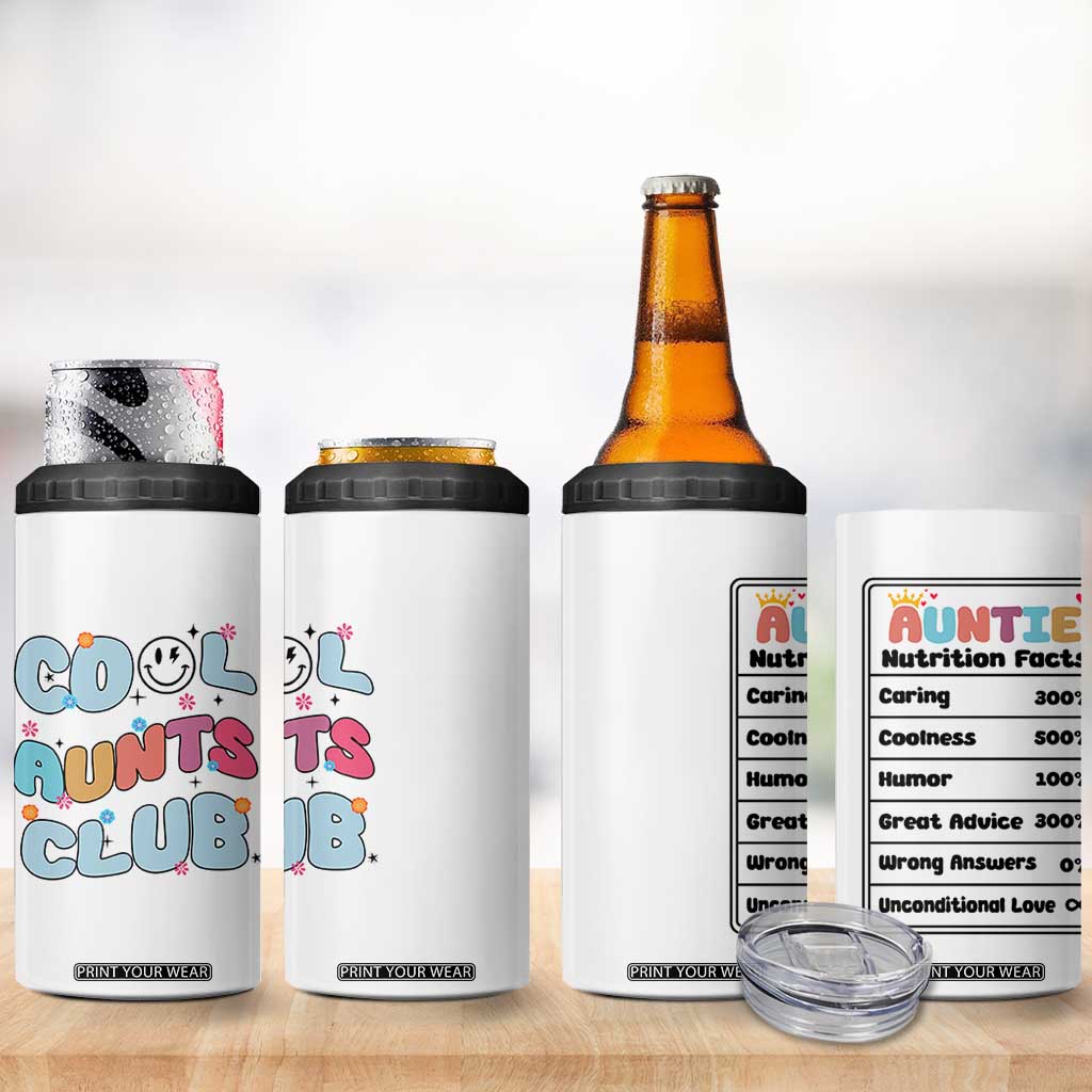 Aunt Gifts 4 in 1 Can Cooler Tumbler Auntie Birthday Cool Aunts Club TB10 Print Your Wear