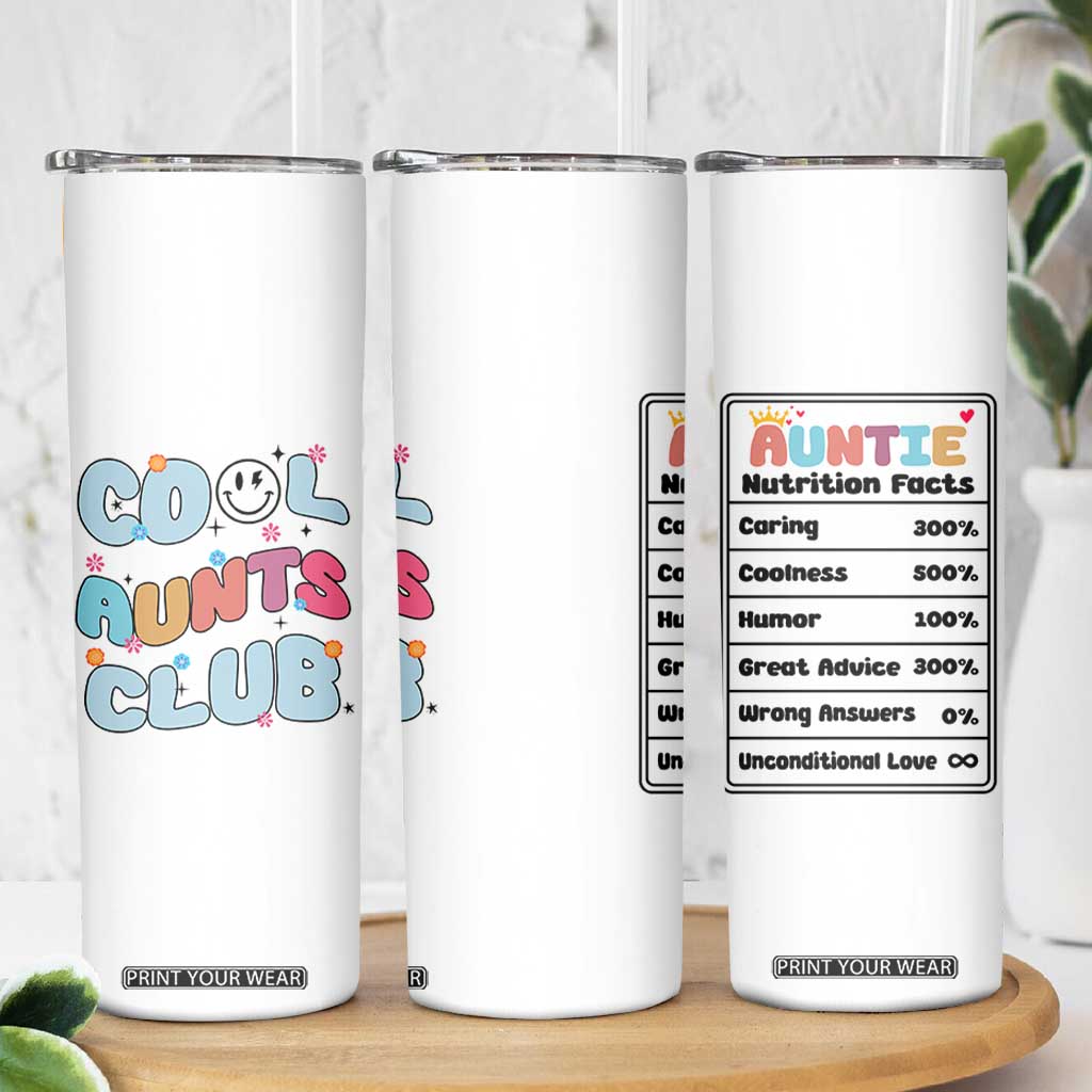 Aunt Gifts Skinny Tumbler Auntie Birthday Cool Aunts Club TB10 Print Your Wear