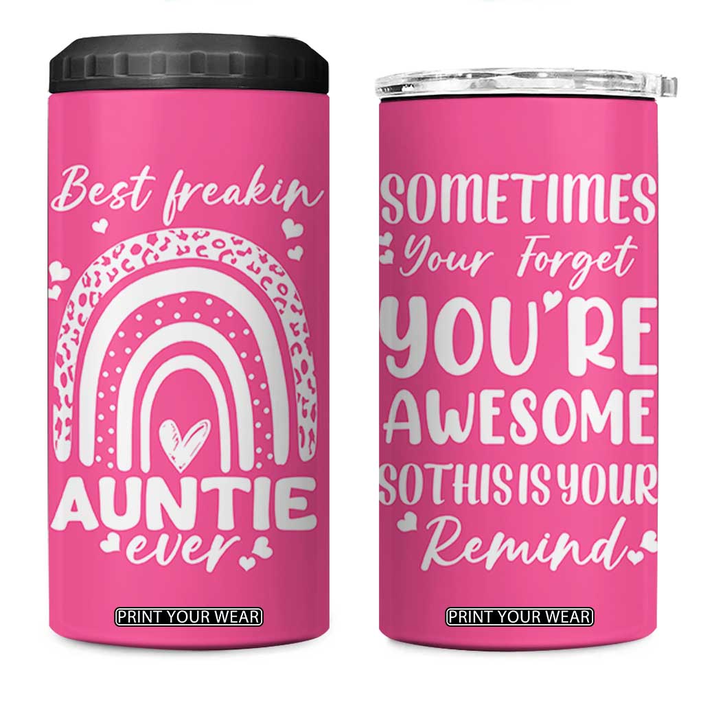 Aunt Gifts 4 in 1 Can Cooler Tumbler Gift For New Aunts Auntie Birthday TB10 One Size: 16 oz Pink Print Your Wear