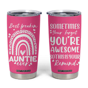 Aunt Gifts Tumbler Cup Gift For New Aunts Auntie Birthday TB10 Pink Print Your Wear