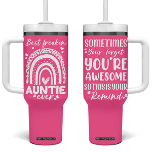 Aunt Gifts Tumbler With Handle Gift For New Aunts Auntie Birthday TB10 One Size: 40 oz Pink Print Your Wear