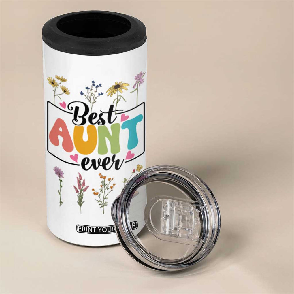 Funny Aunt 4 in 1 Can Cooler Tumbler Best Auntie Ever TB10 Print Your Wear