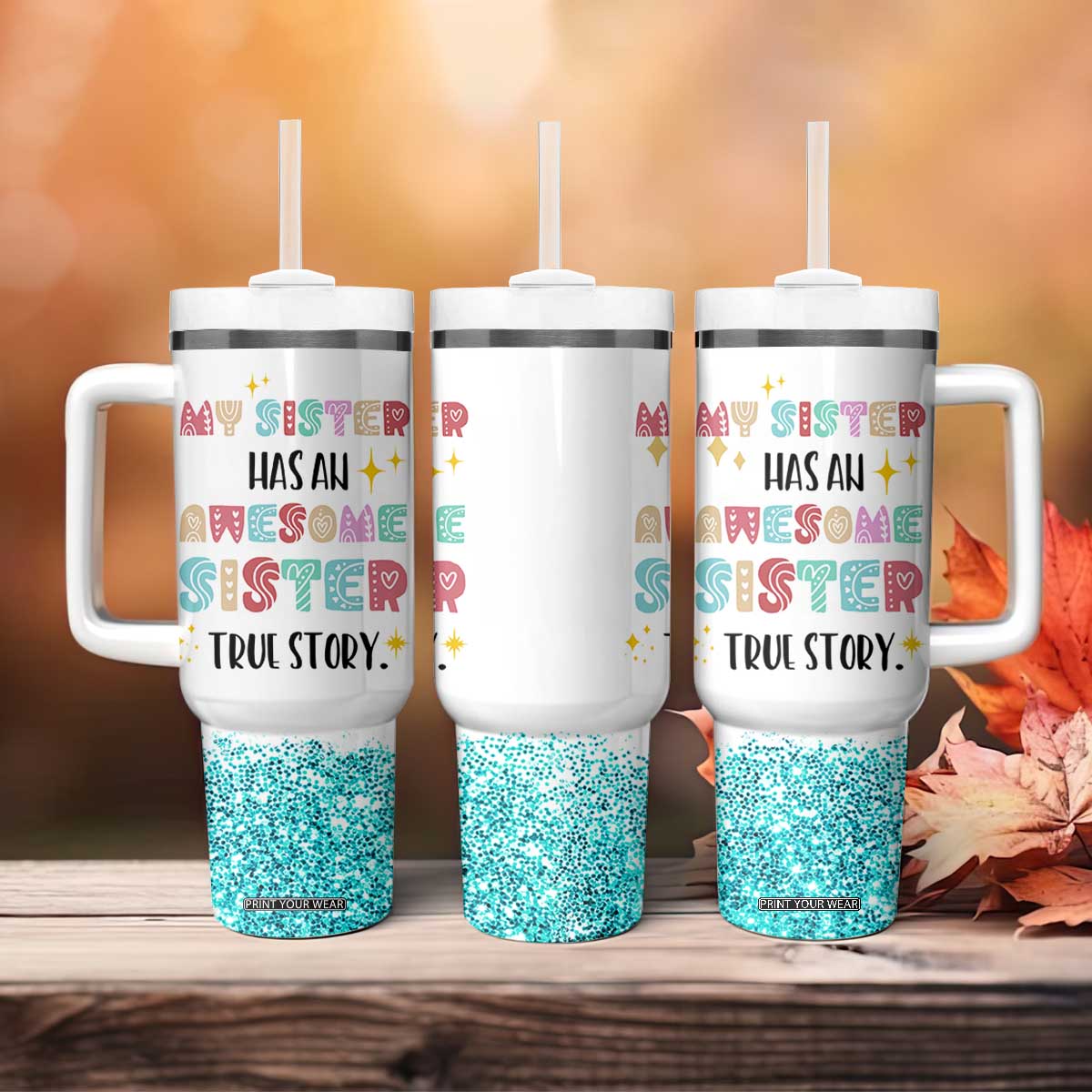 Sister Gifts From Sister Tumbler With Handle Funny Family Sibling TB10 Print Your Wear