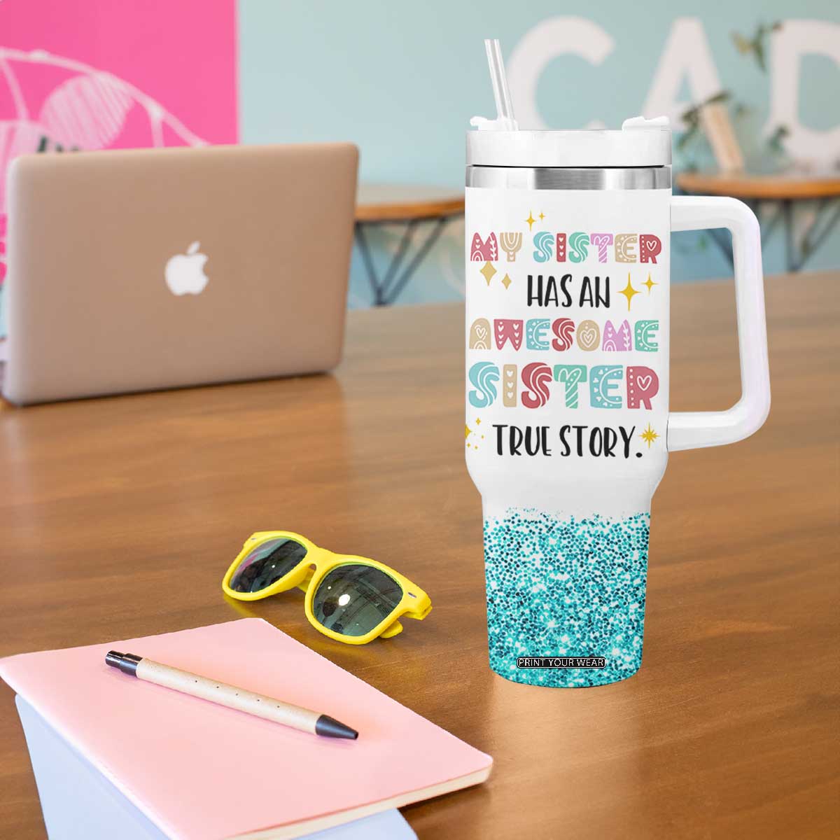 Sister Gifts From Sister Tumbler With Handle Funny Family Sibling TB10 Print Your Wear