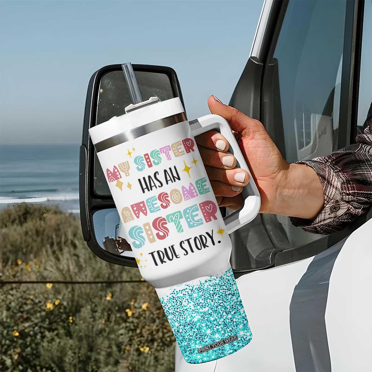 Sister Gifts From Sister Tumbler With Handle Funny Family Sibling TB10 Print Your Wear