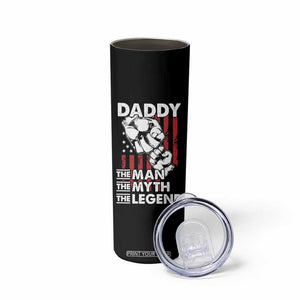 Christmas Gifts for Dad Skinny Tumbler Daddy The Man The Myth The Legend American Flag Father's Day TB10 Print Your Wear
