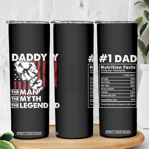 Christmas Gifts for Dad Skinny Tumbler Daddy The Man The Myth The Legend American Flag Father's Day TB10 Print Your Wear