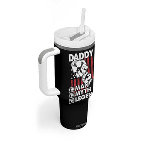 Christmas Gifts for Dad Tumbler With Handle Daddy The Man The Myth The Legend American Flag Father's Day TB10 Print Your Wear