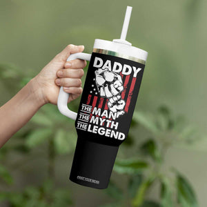 Christmas Gifts for Dad Tumbler With Handle Daddy The Man The Myth The Legend American Flag Father's Day TB10 Print Your Wear