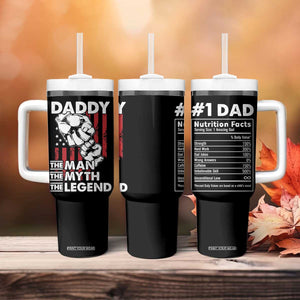 Christmas Gifts for Dad Tumbler With Handle Daddy The Man The Myth The Legend American Flag Father's Day TB10 Print Your Wear