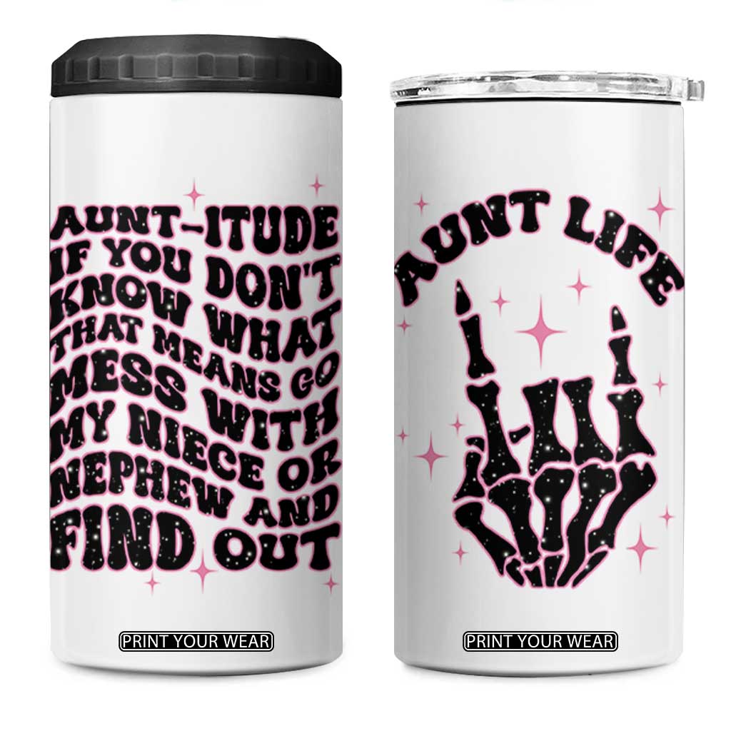 Best Aunt Gifts 4 in 1 Can Cooler Tumbler Gift For New Aunts Auntie Birthday Leopard Print TB10 One Size: 16 oz White Print Your Wear