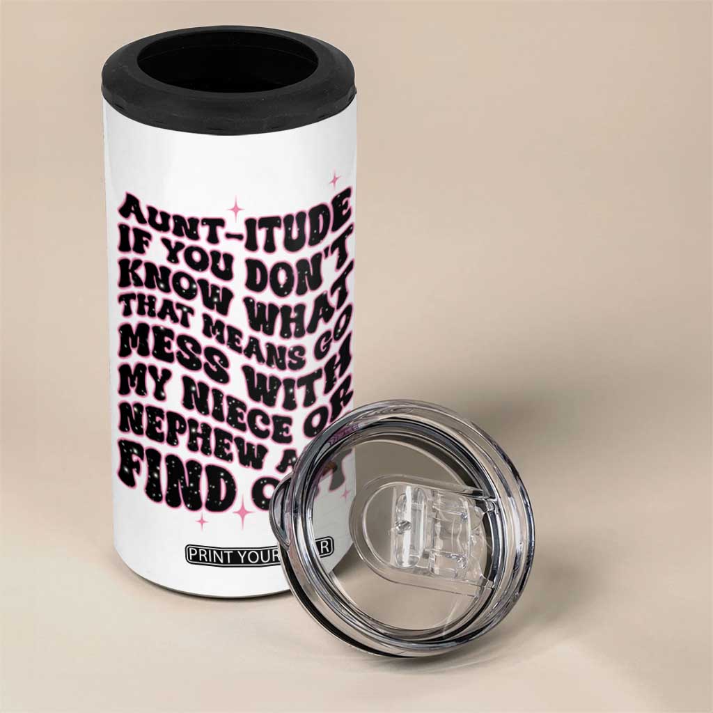 Best Aunt Gifts 4 in 1 Can Cooler Tumbler Gift For New Aunts Auntie Birthday Leopard Print TB10 Print Your Wear