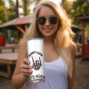 Best Aunt Gifts Skinny Tumbler Gift For New Aunts Auntie Birthday Leopard Print TB10 Print Your Wear